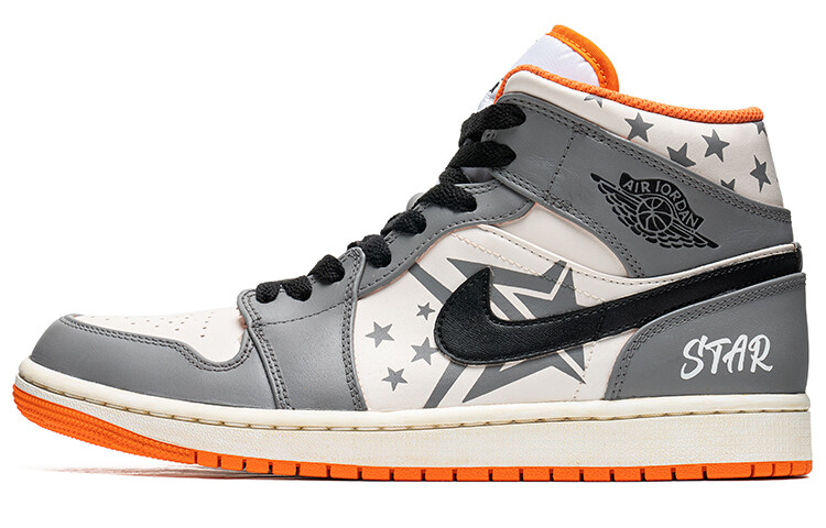 

Баскетбольные кроссовки Air 1 Vintage Men Mid-top White/Grey/Orange Jordan