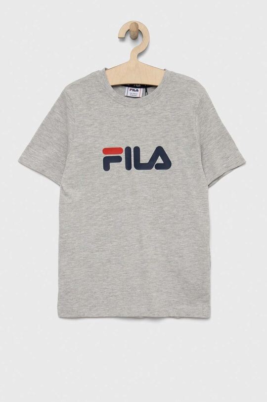 

Детская хлопковая футболка Fila, серый