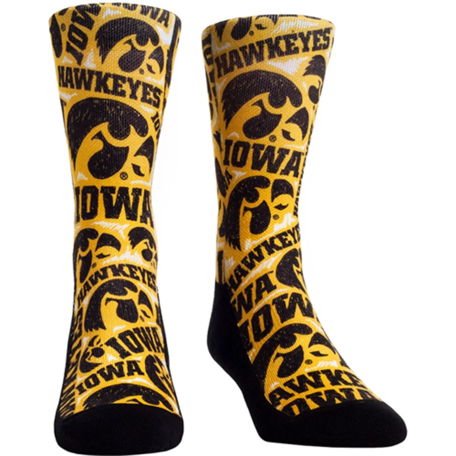 

Женские носки Rock Em Носки Iowa Hawkeyes с логотипом Sketch Crew Socks
