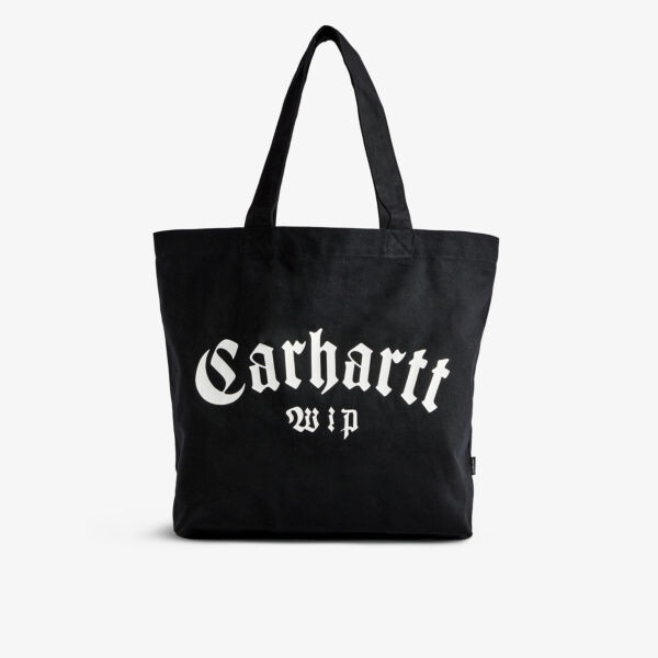 

Сумка-тоут из хлопка с фирменным принтом onyx script Carhartt Wip, черный