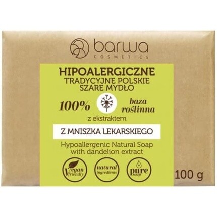 

BARWA Гипоаллергенное традиционное польское серое мыло с одуванчиком 100мл
