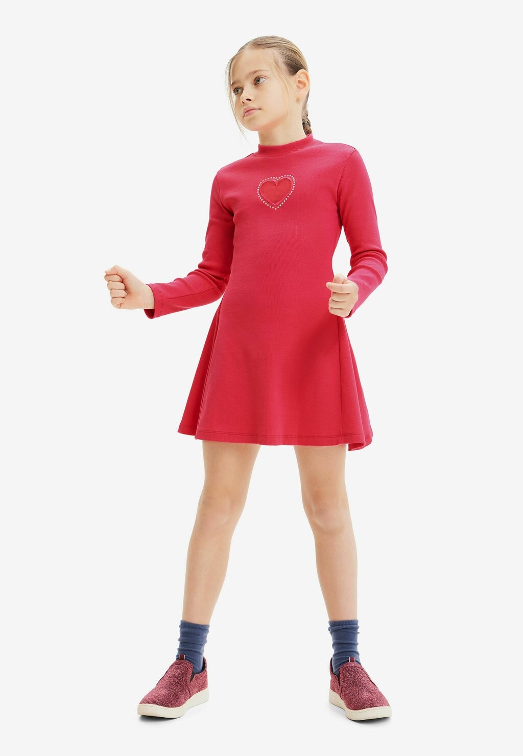 

Трикотажное платье Heart Cut-Out Desigual, розовый
