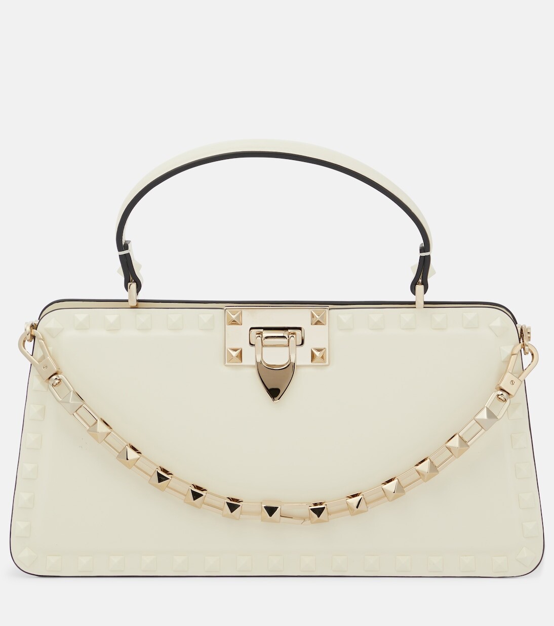 

Кожаная сумка через плечо rockstud Valentino Garavani, белый