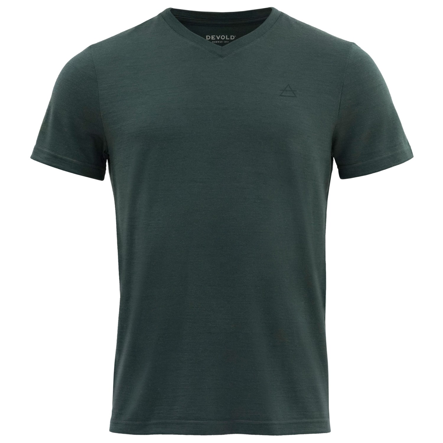 

Рубашка из мериноса Devold Hareid Merino 200 Tee V Neck, цвет Woods