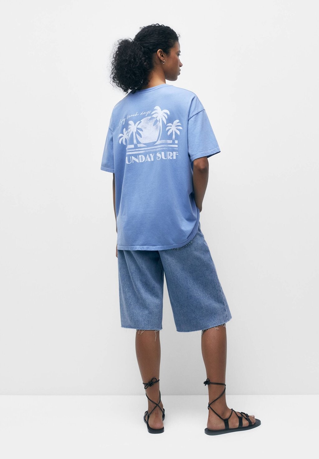

Футболка с принтом PULL&BEAR, синий