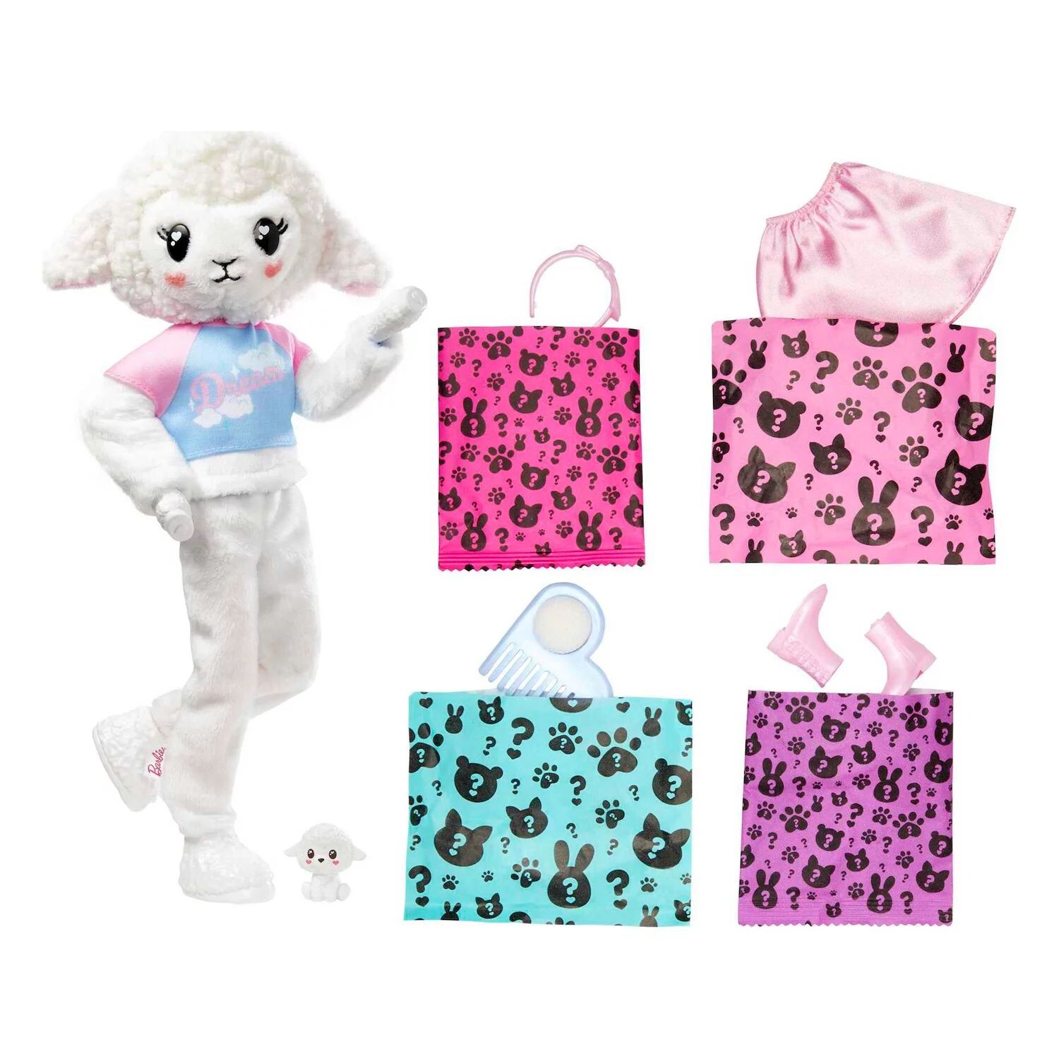 

Футболка Barbie Cutie Reveal Lamb In «Dream», уютные милые футболки, кукла и аксессуары Barbie
