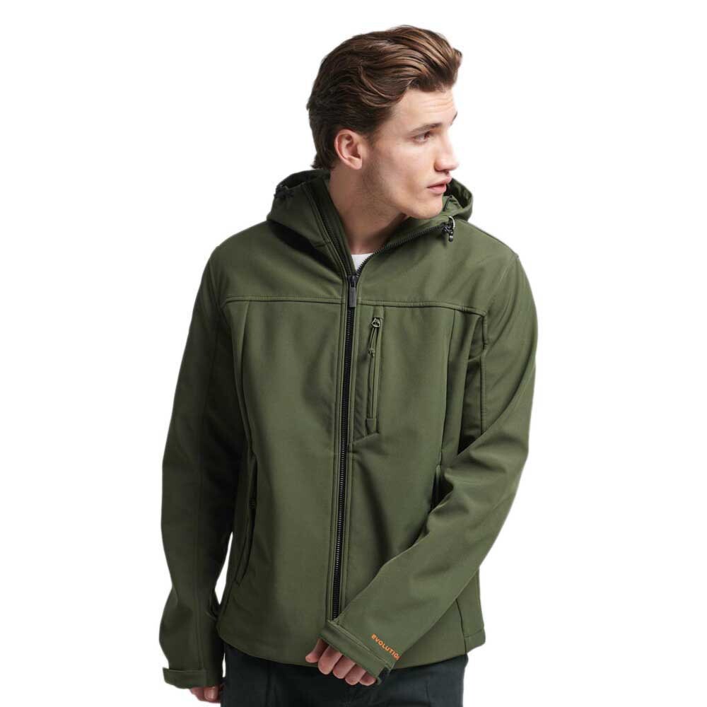 

Куртка Superdry Soft Shell Full Zip Rain, зеленый