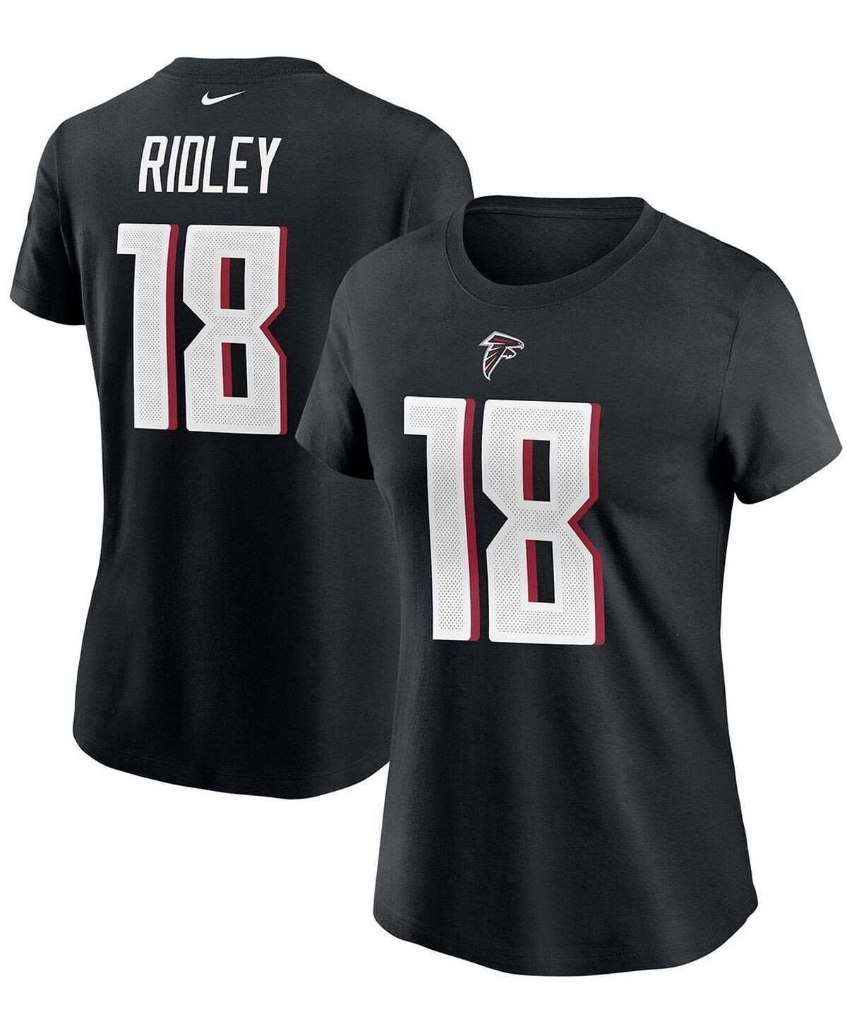 

Женская футболка Calvin Ridley Black Atlanta Falcons с именем и номером Nike, черный