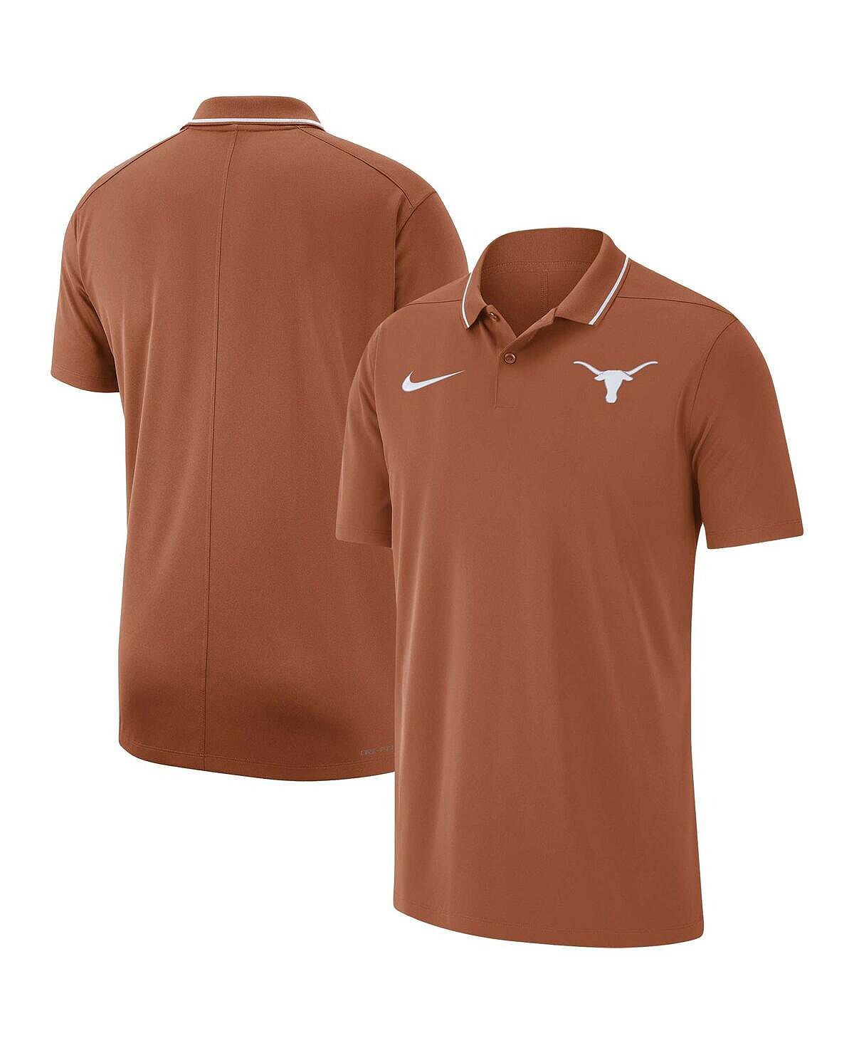 

Мужская рубашка-поло Texas Longhorns Coaches оранжевого цвета Texas Orange Nike