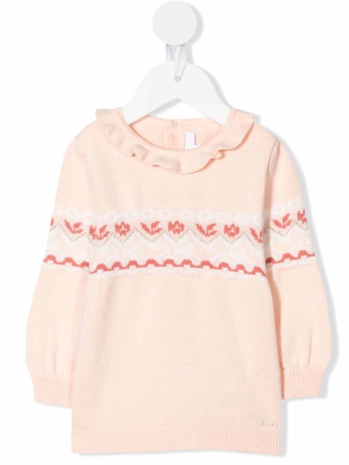 

Chloé Kids джемпер с орнаментом, розовый