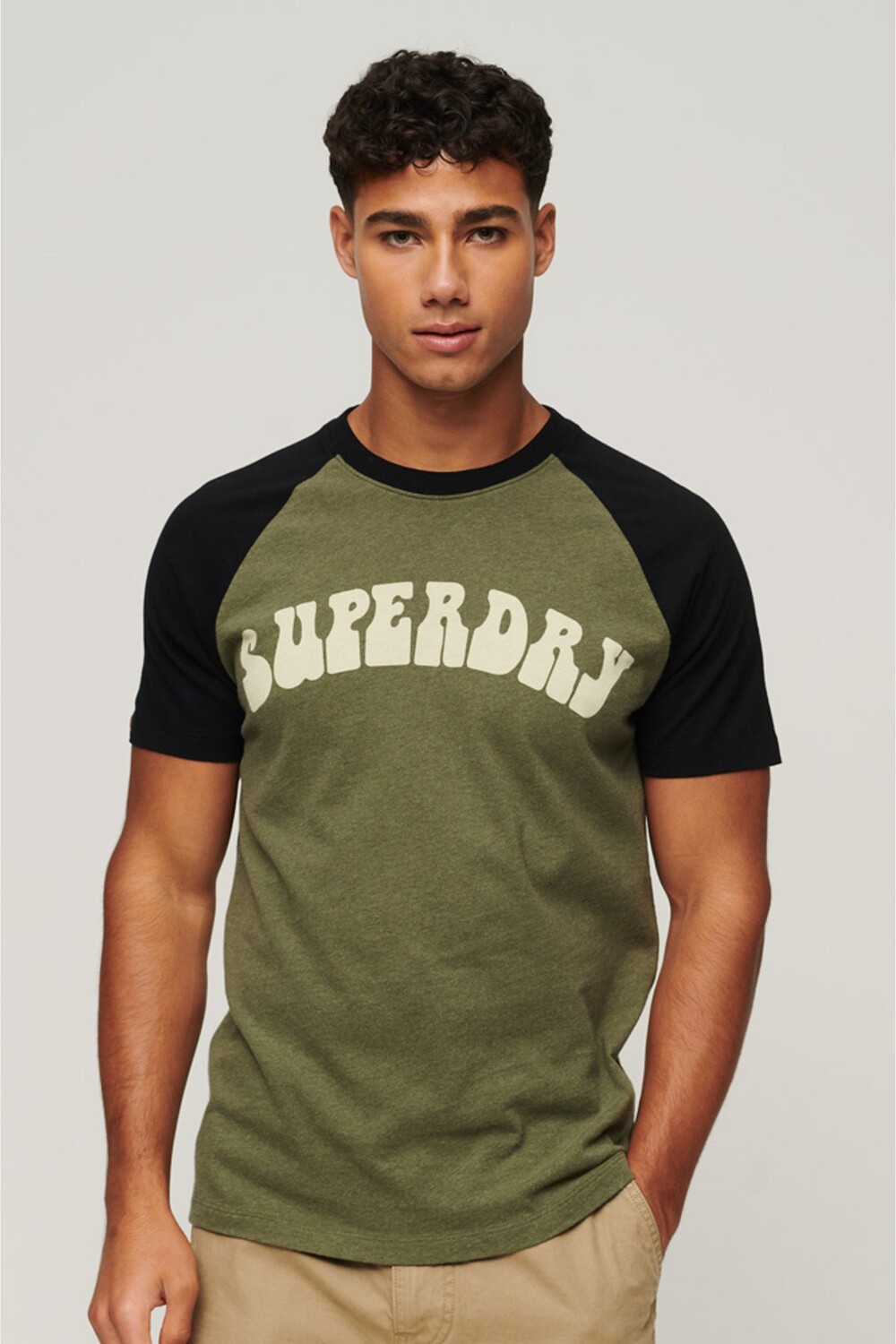 

Винтажная футболка Superbam реглан Superdry, зеленый