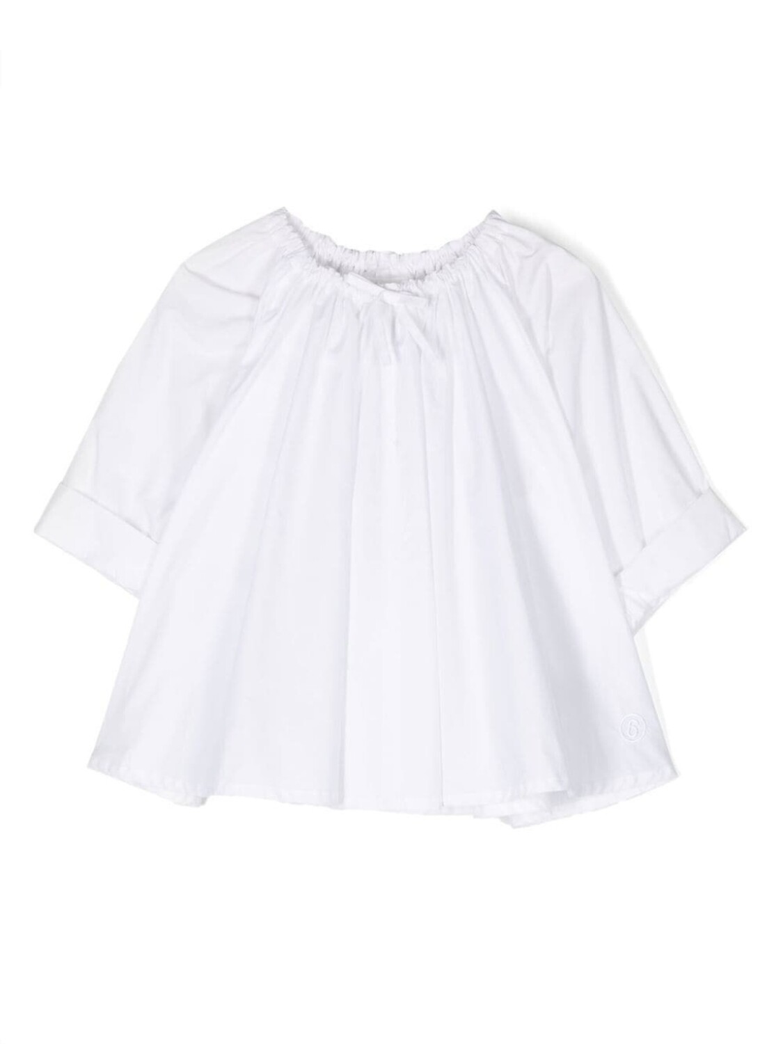 

MM6 Maison Margiela Kids рубашка с оборками, белый
