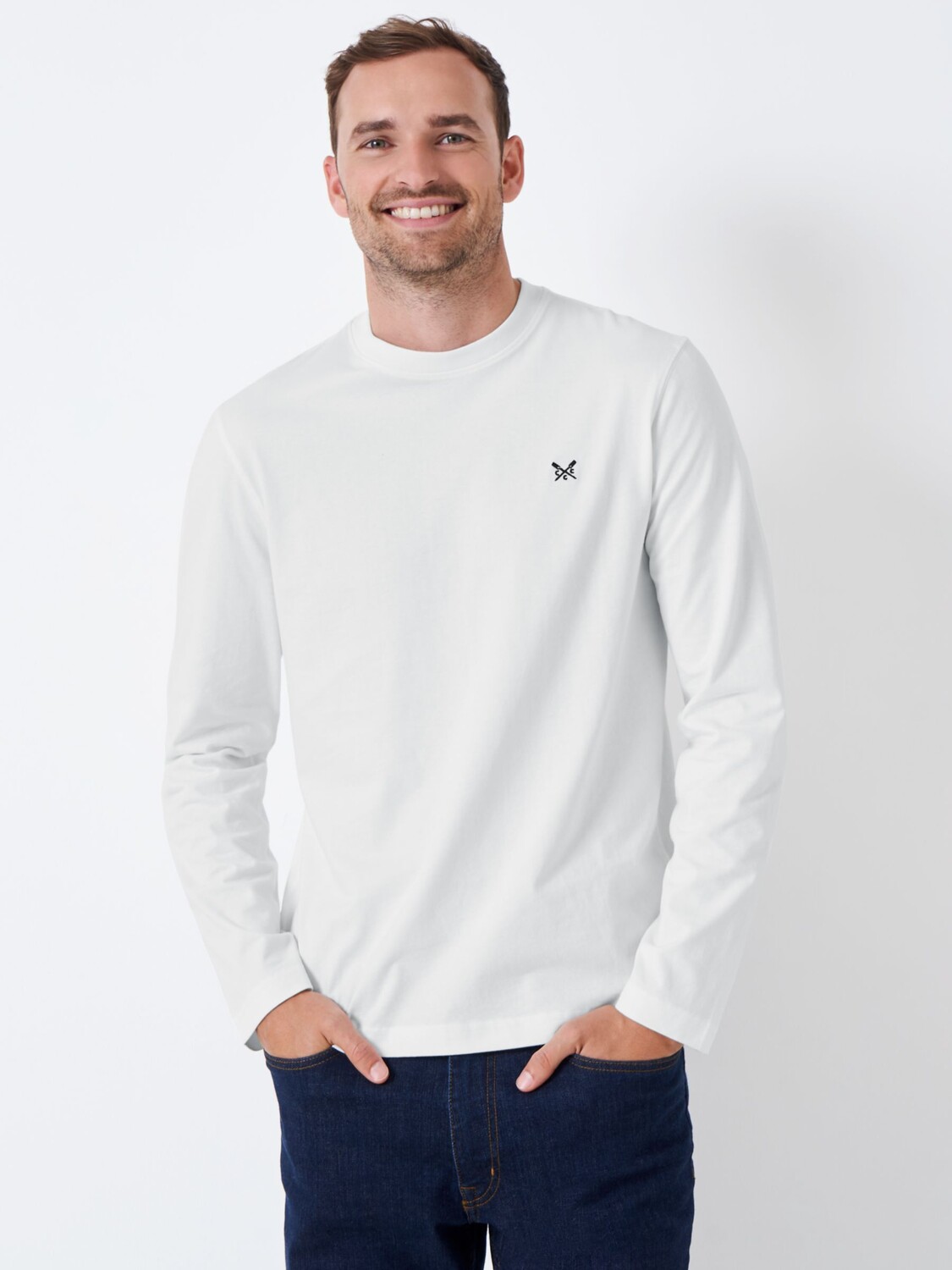 

Футболка с длинным рукавом Crew Clothing, белый