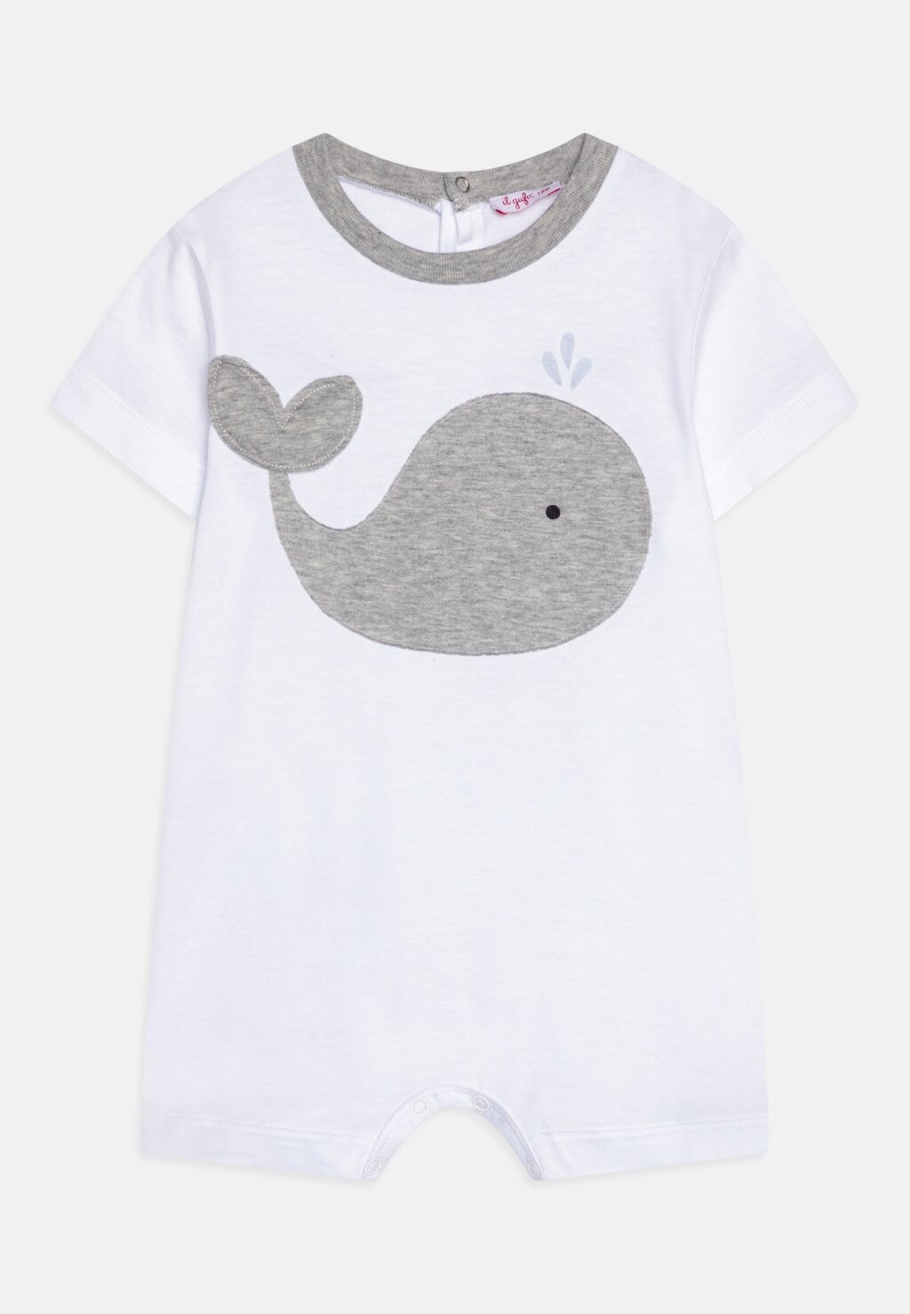 

Комбинезон ROMPER SHORT WALE APPLIQUÉ UNISEX Il Gufo, цвет white/nickel grey