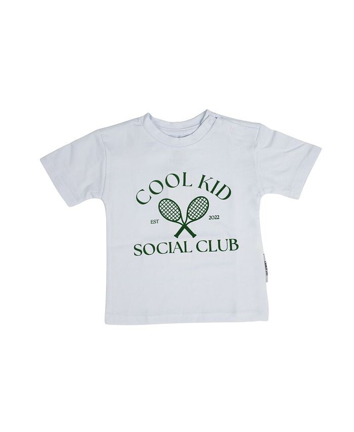 

Футболка Cool Kid Club для мальчиков и девочек Charlie Lou Baby, белый