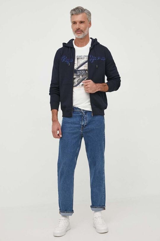 

Хлопковая толстовка RYAN Pepe Jeans, темно-синий