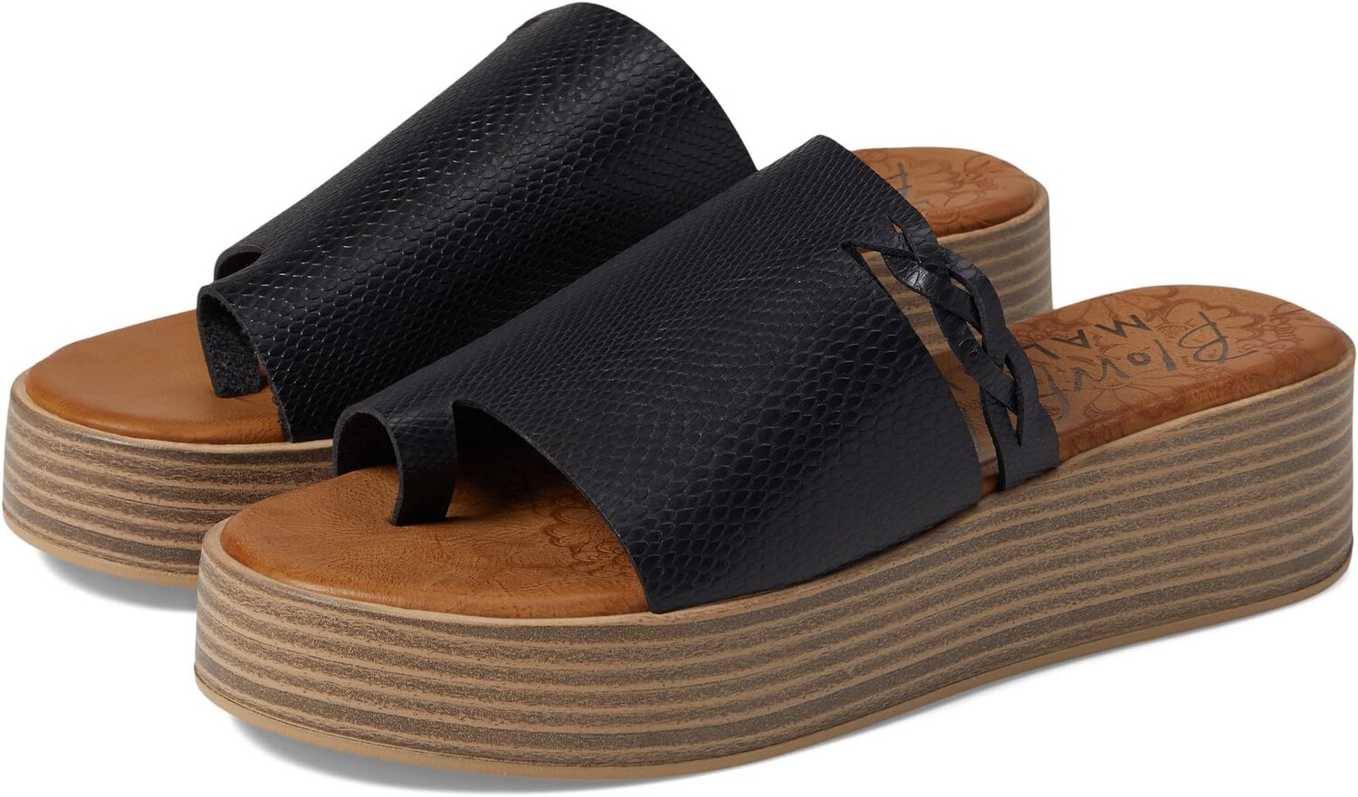 

Сандалии на плоской подошве Lisbon Blowfish Malibu, цвет Black Amazon Rawhide