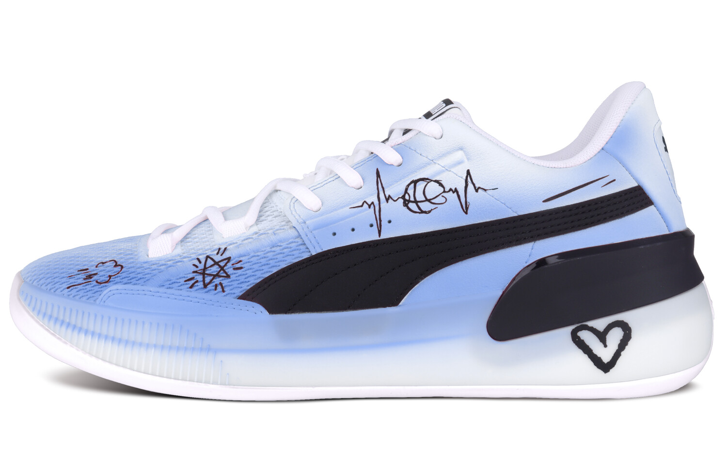 

Баскетбольные кроссовки Clyde Hardwood мужские низкие черные Puma