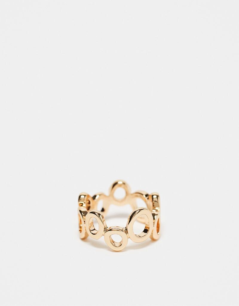

Золотое кольцо ASOS DESIGN с круглым узором