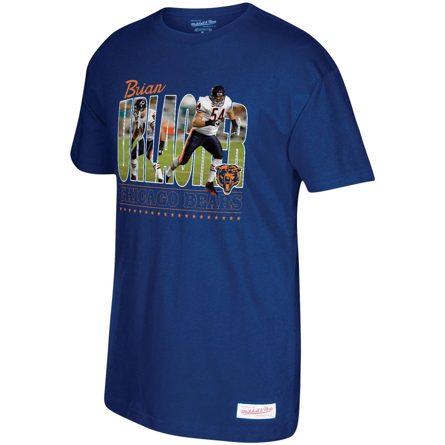 цена Мужская темно-синяя футболка Mitchell & Ness Brian Urlacher Chicago Bears Photo Real