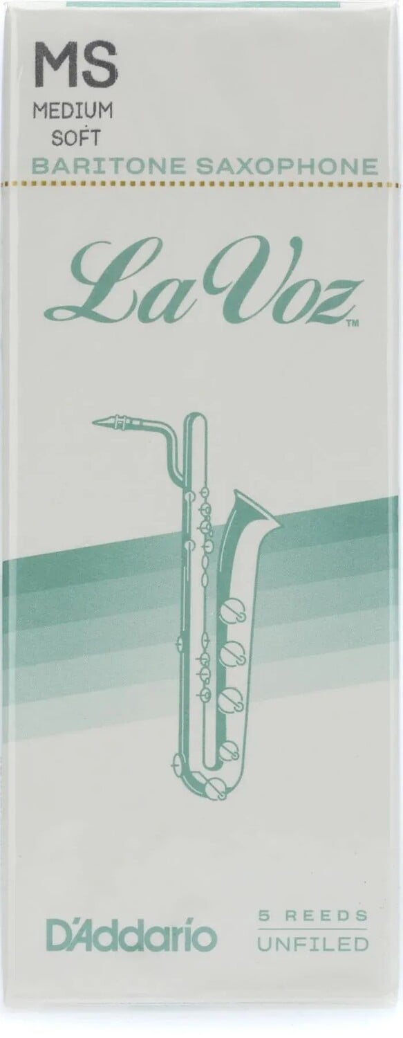 

D'Addario RLC05MS — Трость для баритона-саксофона La Voz — Средняя мягкая (5 шт.)