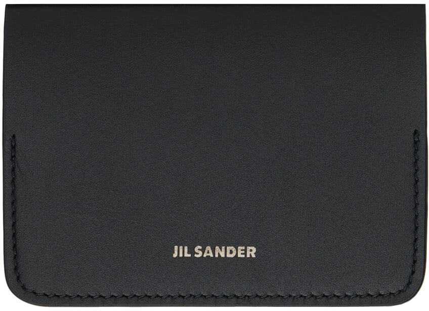 

Черный сложенный визитница Jil Sander