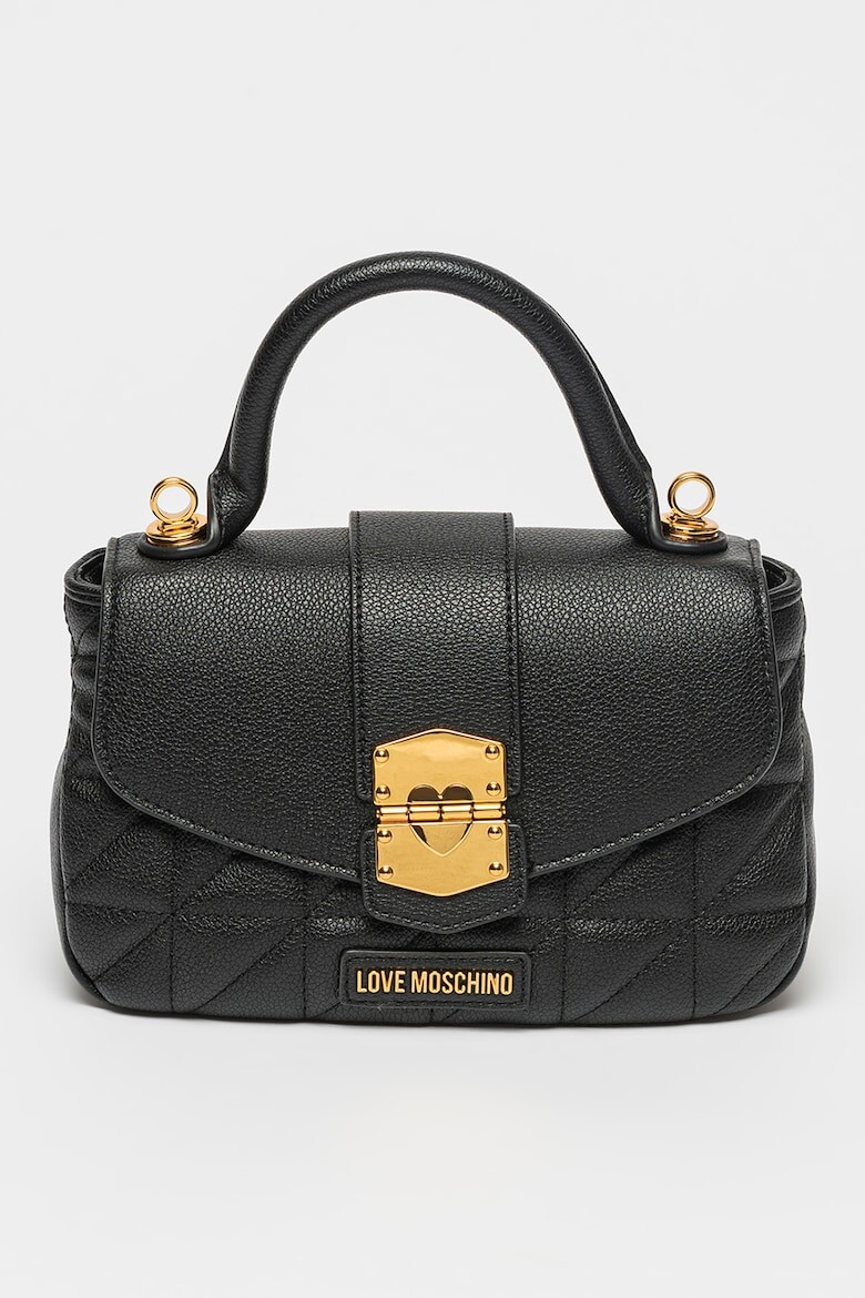 

Стеганая сумка из экокожи Love Moschino, черный