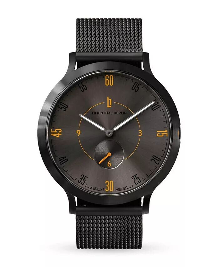 

Мужские часы Lilienthal 1 Fire Black из нержавеющей стали с сеткой, 42 мм Lilienthal Berlin, черный