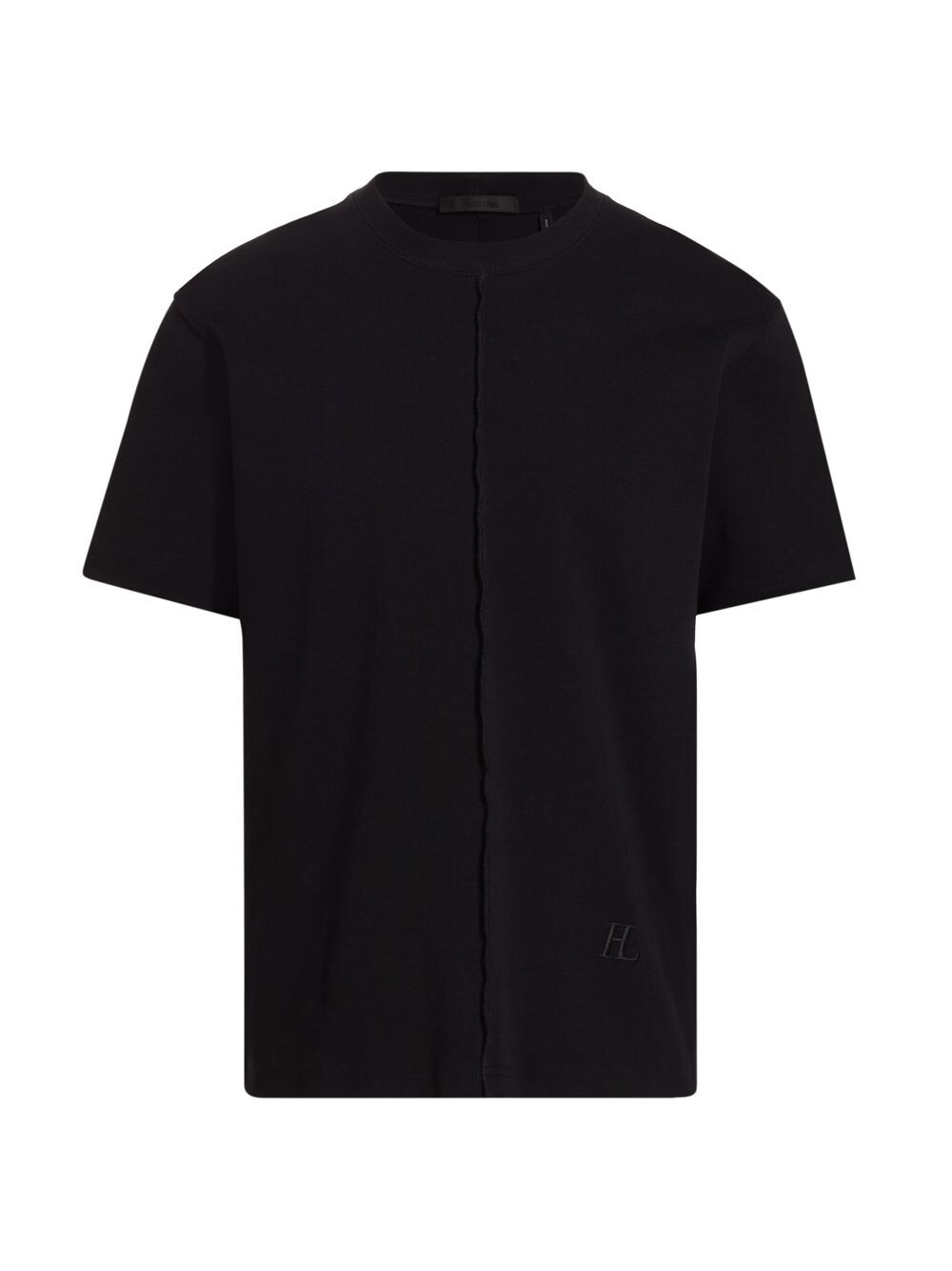 

Хлопковая футболка в рубчик Helmut Lang, черный