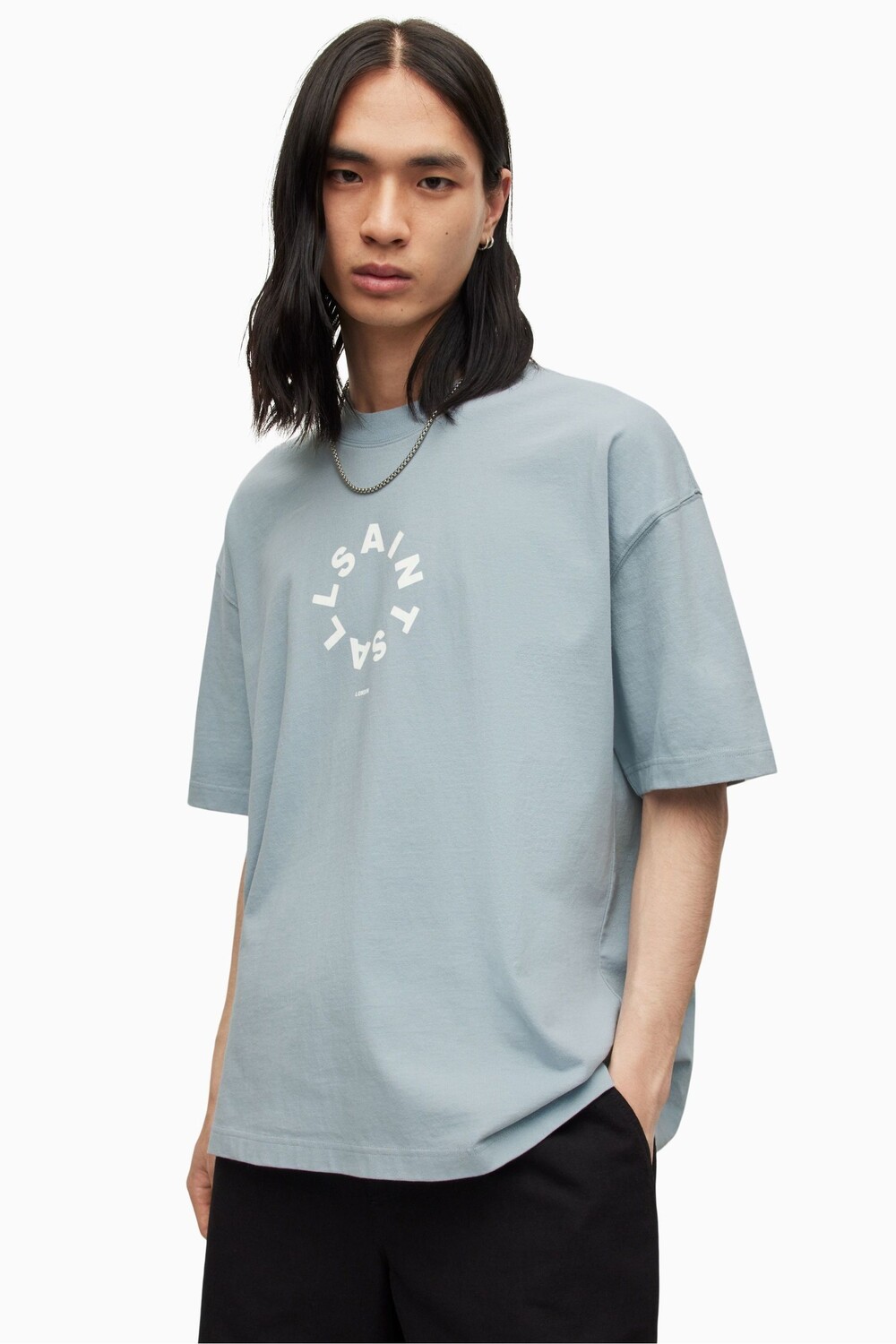 

Синяя футболка AllSaints Tierra с круглым вырезом All Saints, синий