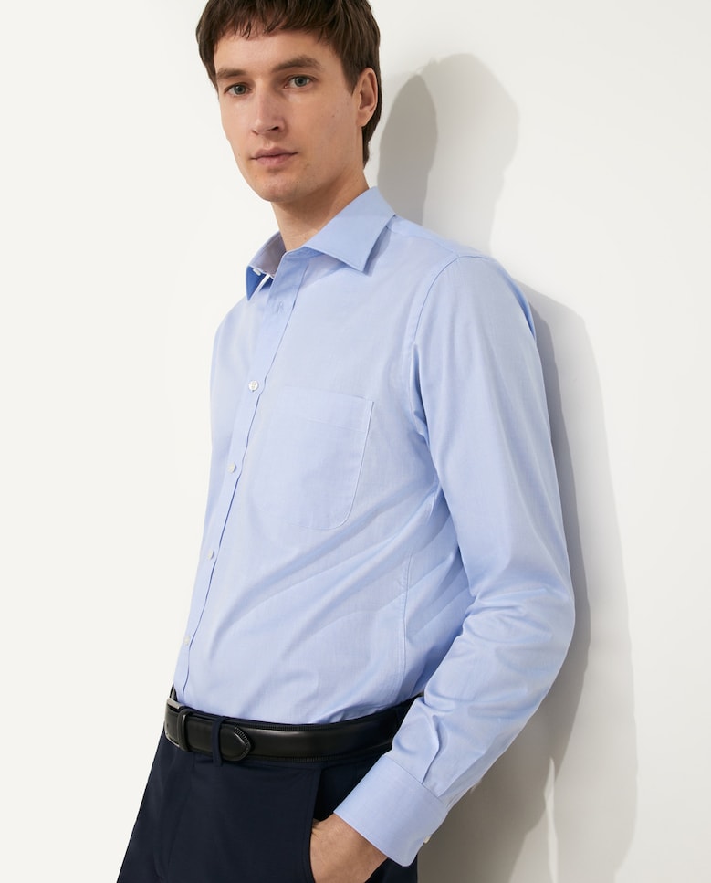 Мужская классическая рубашка классического кроя с классическим узором Dustin джинсовая мужская рубашка классического кроя dustin синий