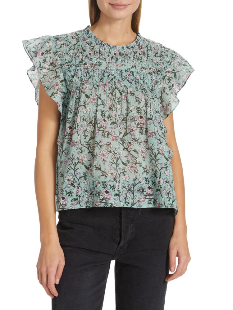 

Топ Layona с цветочным принтом Isabel Marant, цвет Almond Green