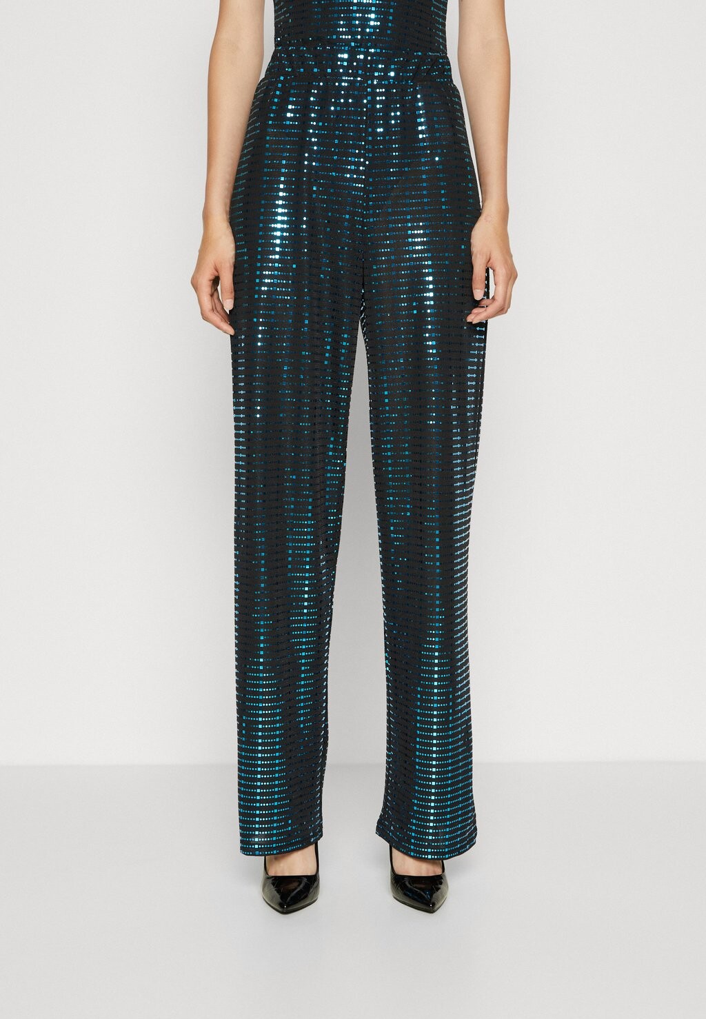 

Брюки Onldana Mirror Wide Pants ONLY Tall, цвет black/waveride