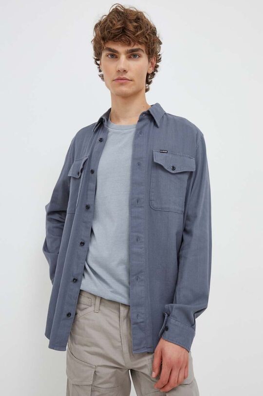 

Хлопчатобумажную рубашку G-Star Raw, синий