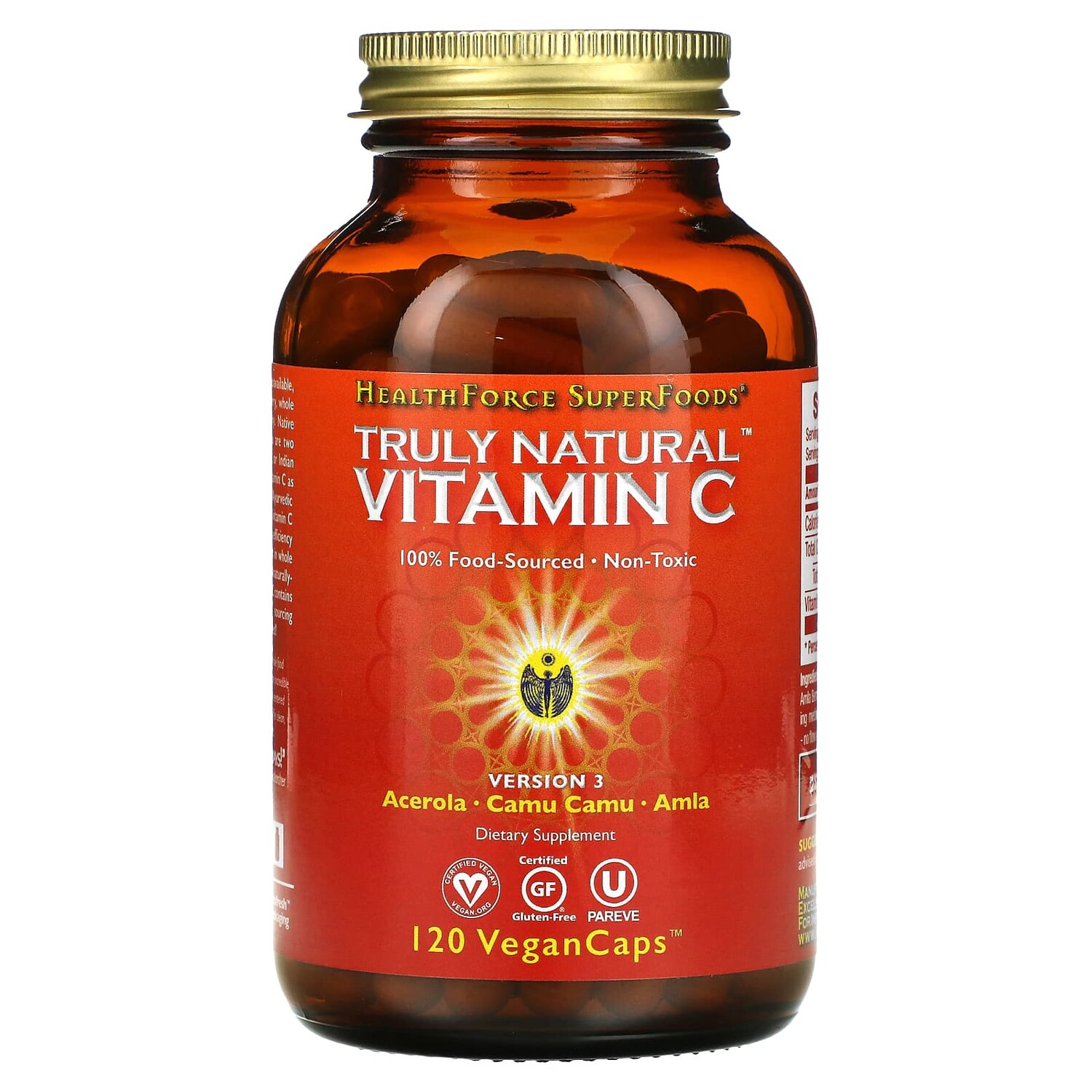 

Витамин C Truly Natural, 120 капсул VeganCaps, HealthForce Superfoods