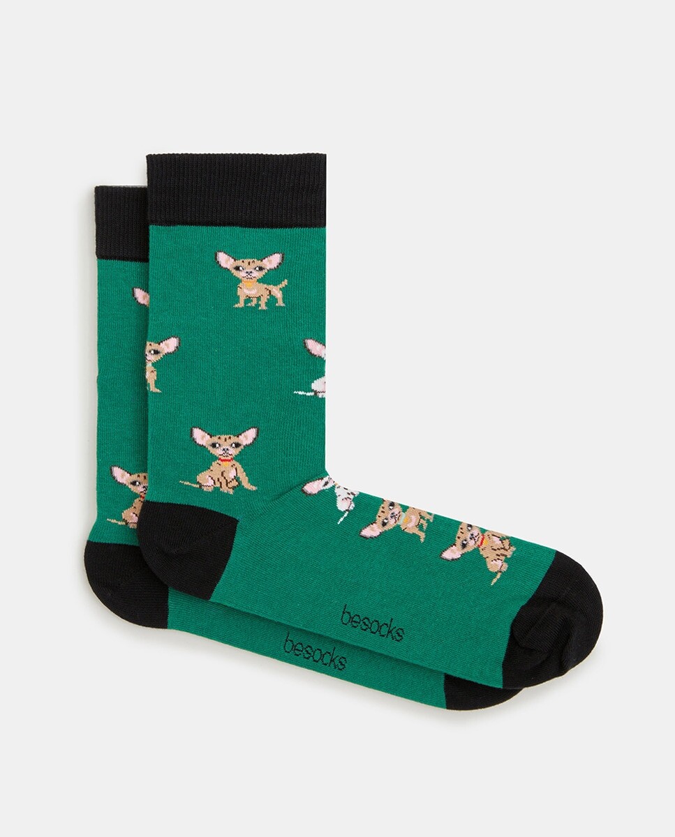 

Модные мужские носки для чихуахуа Besocks, зеленый