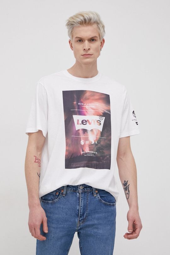 

Хлопковая футболка Levi's, белый
