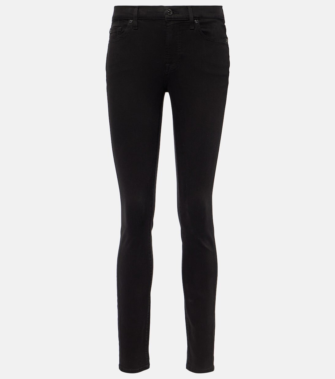 

Джинсы The Skinny B(air) со средней посадкой 7 For All Mankind, черный