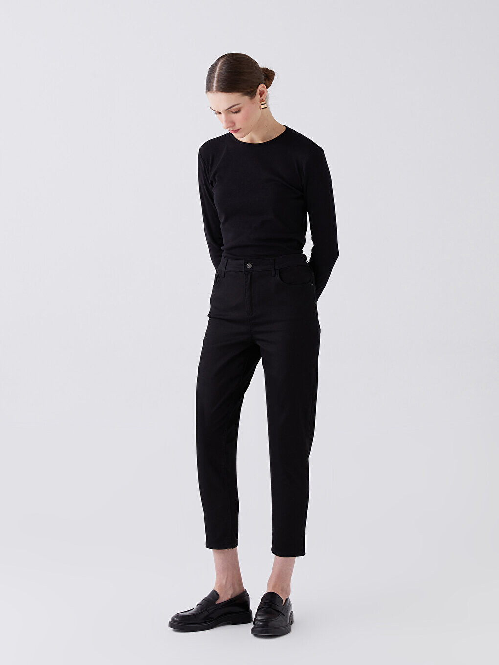 

Женские джинсовые брюки узкого кроя LCWAIKIKI Basic, черный