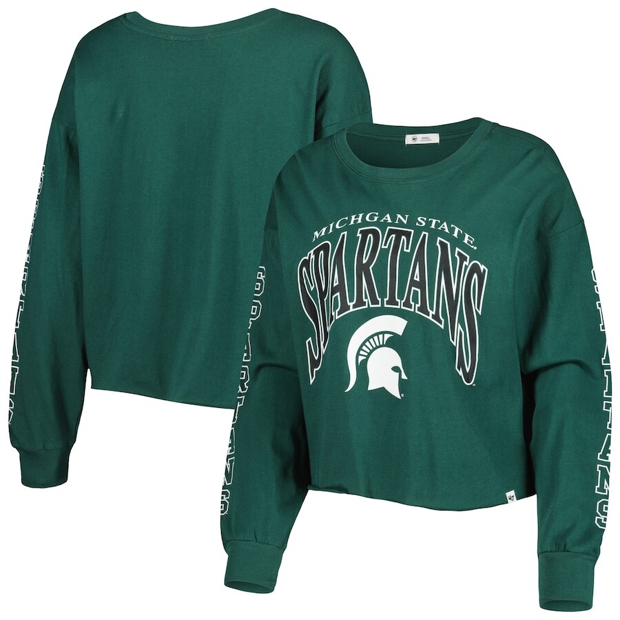 

Футболка с длинным рукавом 47 Michigan State Spartans, зеленый