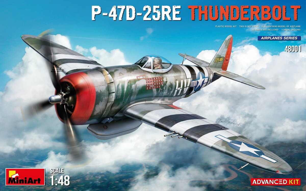 

P-47d-25re Тандерболт. Расширенный набор 1:48 MiniArt 48001
