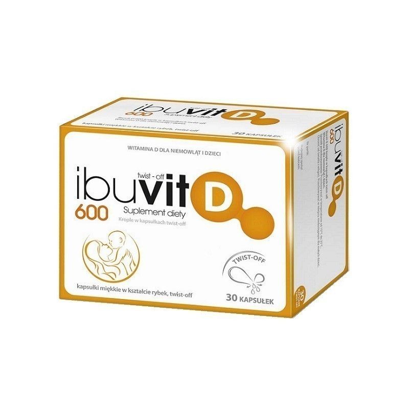 Витамин Д3 для детей Ibuvit D 600 j.m Kapsułki Twist-Off, 30 шт