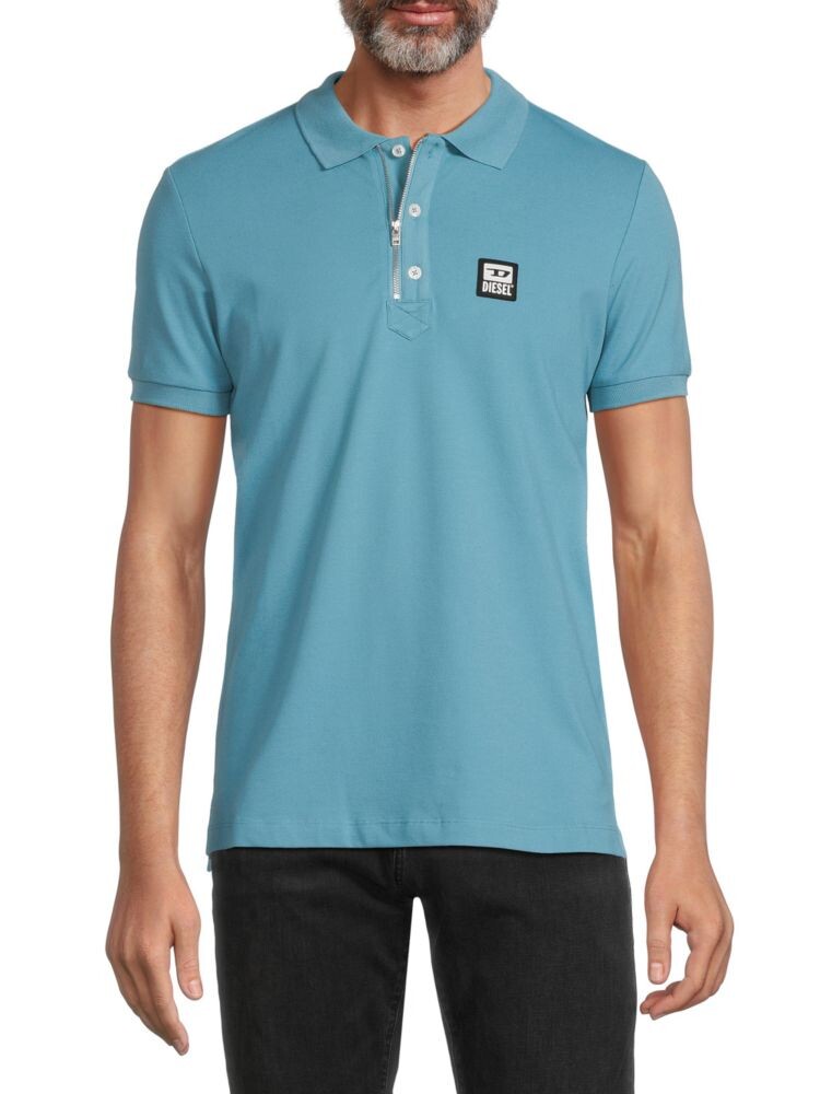 

Поло Harry с планкой на молнии Diesel, цвет Steel Blue