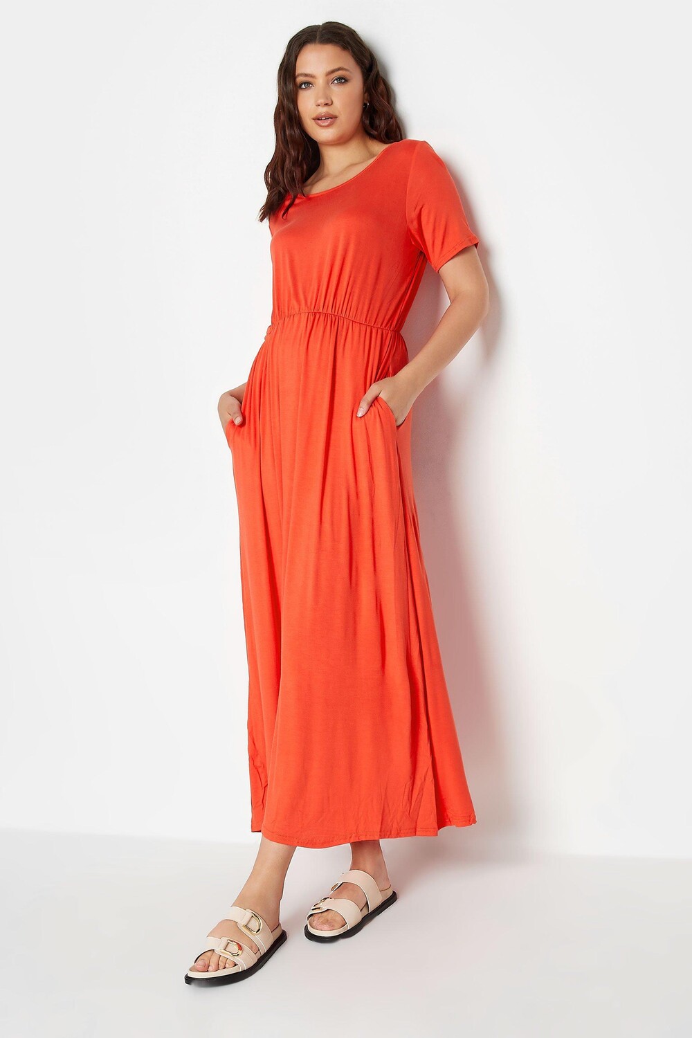 

Платье мидакси с высоким карманом Long Tall Sally, оранжевый