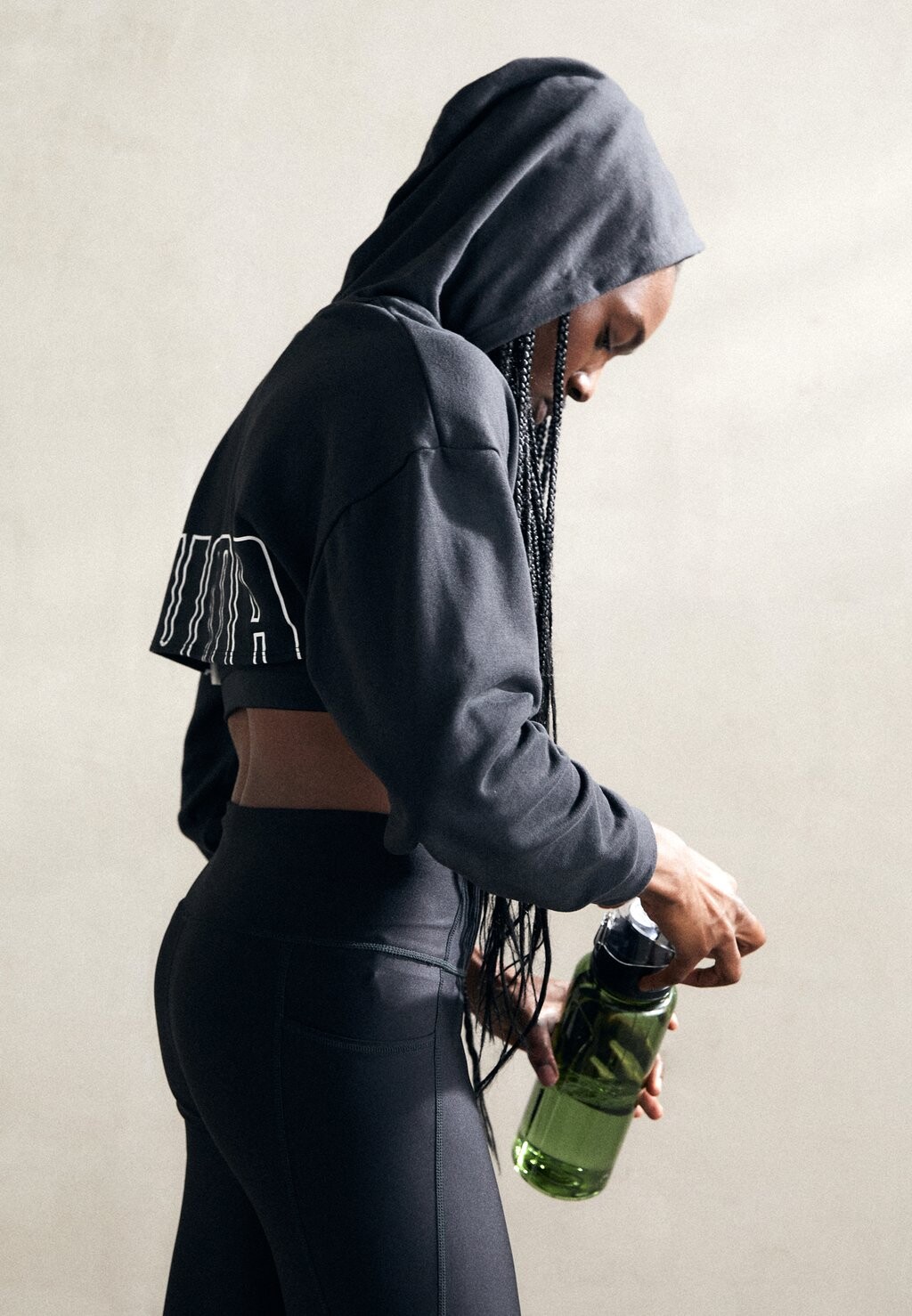 

Толстовка с капюшоном Puma, черно-белый, Черный