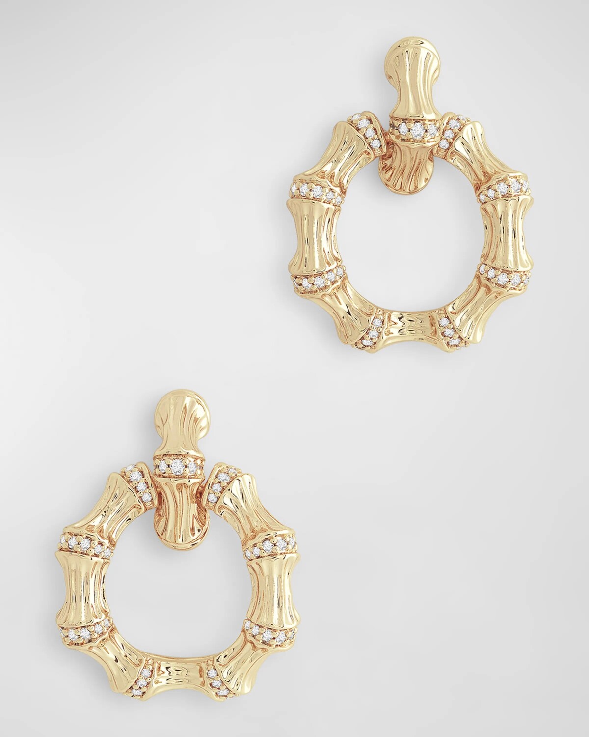 

Бамбуковые двойные серьги-кольца Anabel Aram Jewelry, цвет Gold