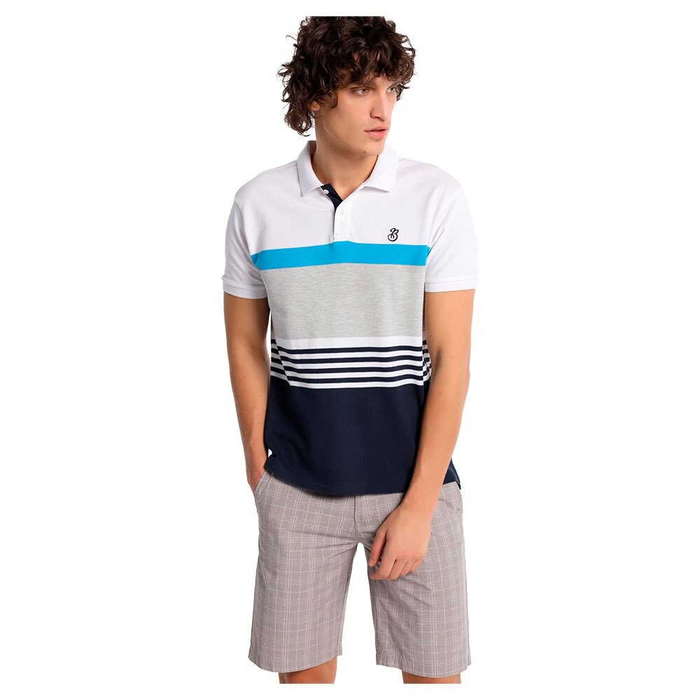 

Поло Bendorff Tricolour Woven Stripe, синий