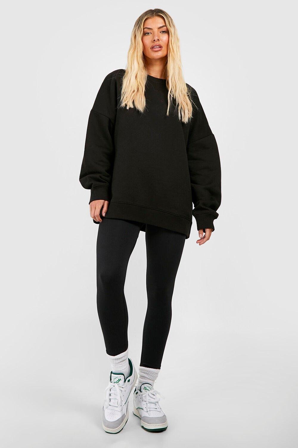 

Свитшот супер оверсайз Boohoo, черный