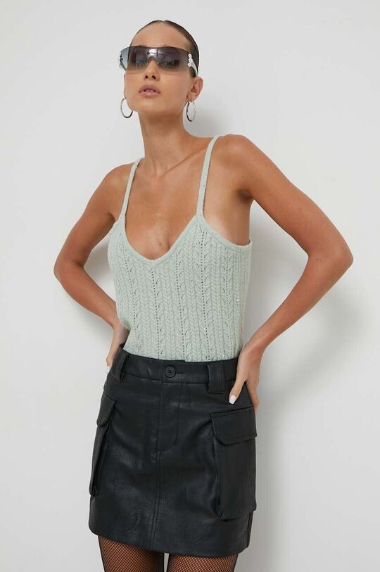 

Топ Blumarine из смесовой шерсти Blugirl Blugirl Blumarine, зеленый
