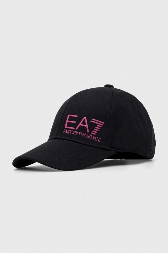 

Хлопковая бейсболка EA7 Emporio Armani, черный